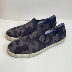 Rothy's The Sneaker Slip On Shoes Camo Black Grey Size 12.5